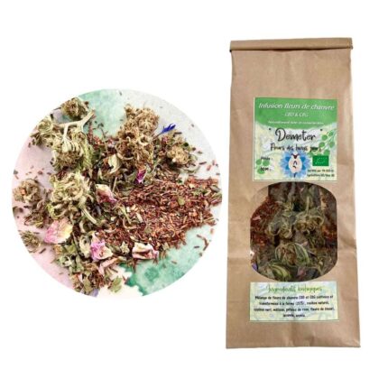 Tisane de chanvre bio CBD et CBG de 40gr.