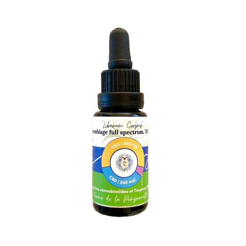 Huile de chanvre CBD et CBG de 10 ml.